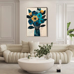 Floral 1525 Canvas Art 60 x 40 cm / Black