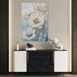 Floral 1528 Canvas Art 18" x 24" / 45 x 60 cm / Black