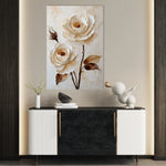 Floral 1529 Canvas Art 18" x 24" / 45 x 60 cm / Black