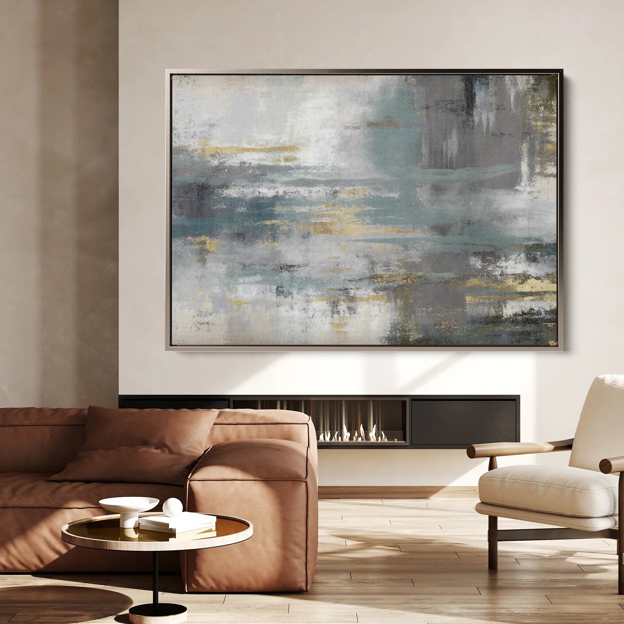 Abstract 153 Canvas Art 18" x 24" / 45 x 60 cm / Black