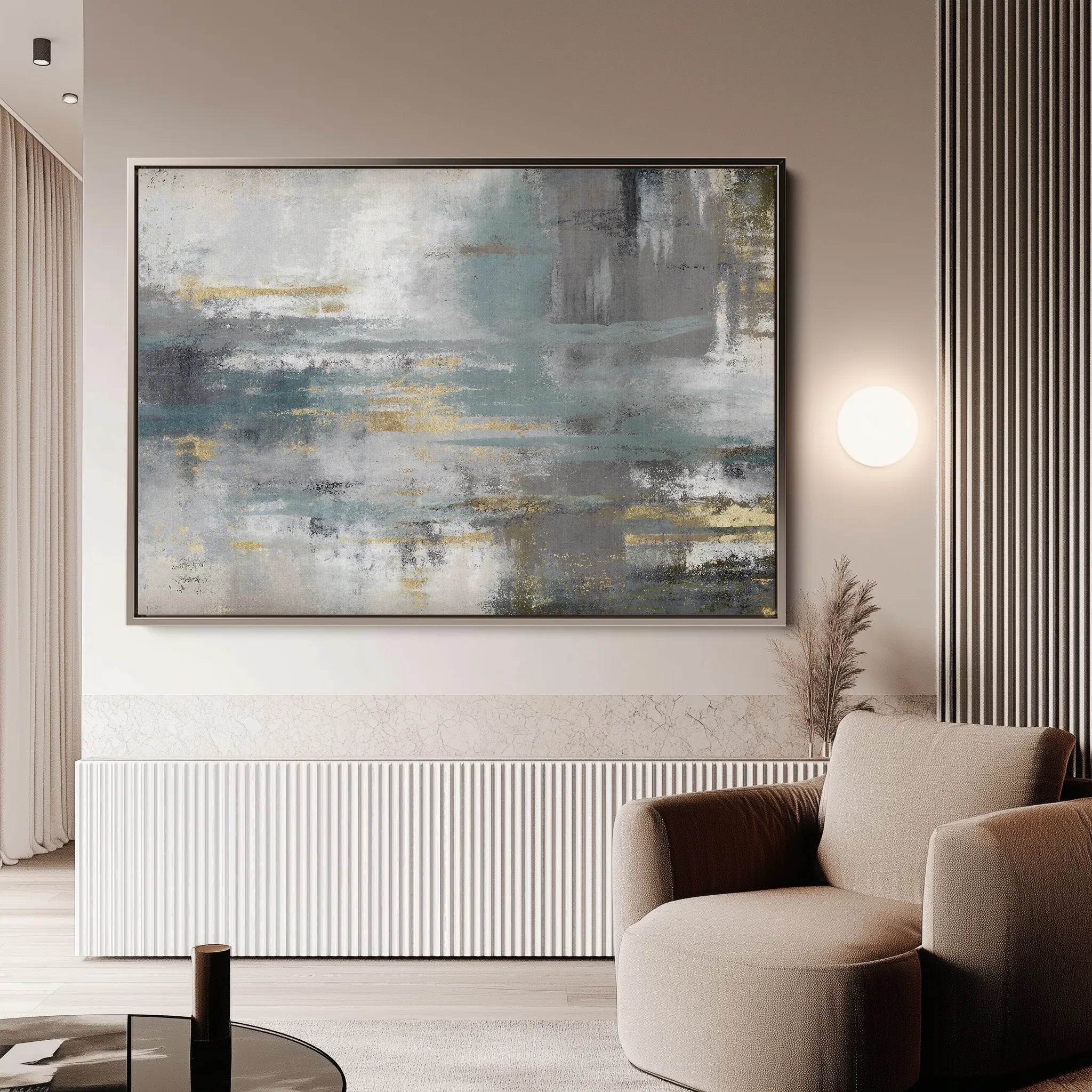 Abstract 153 Canvas Art 18" x 24" / 45 x 60 cm / Black