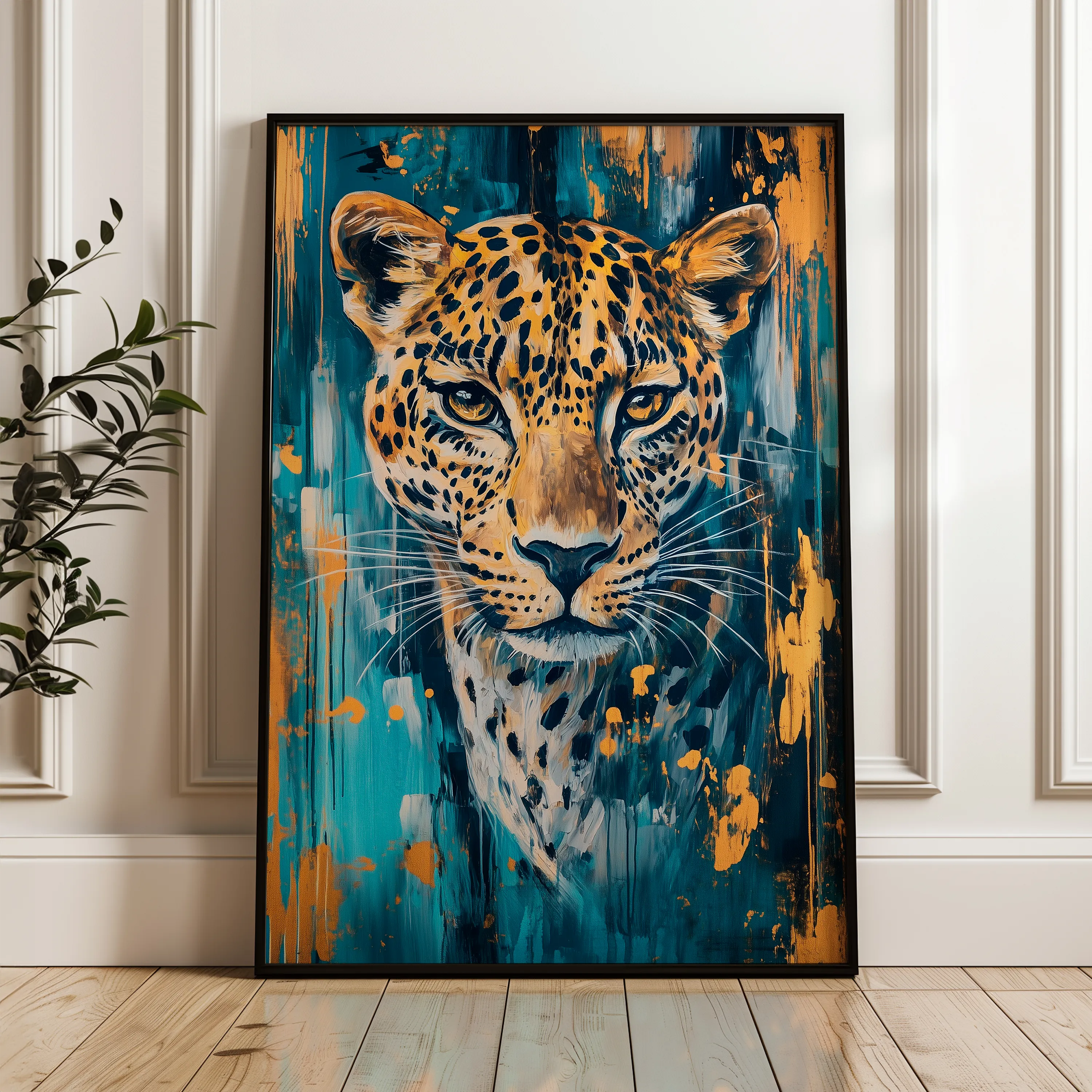 Animals 153 Canvas Art 18" x 24" / 45 x 60 cm / Black
