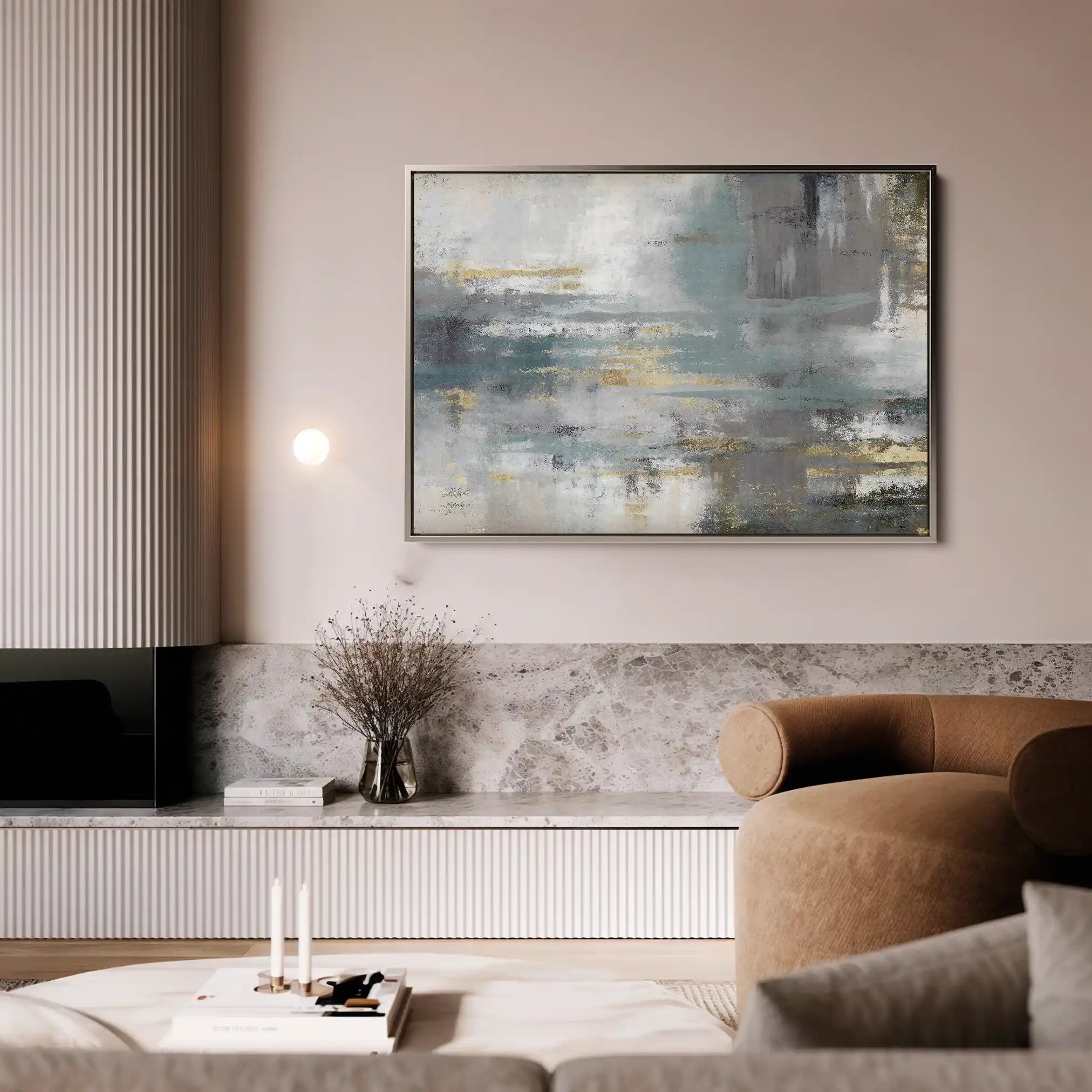 Abstract 153 Canvas Art 60 x 40 cm / Black
