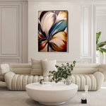 Floral 153 Canvas Art 60 x 40 cm / Black