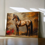 Horses 153 Canvas Art 18" x 24" / 45 x 60 cm / Black