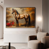 Horses 153 Canvas Art 18" x 24" / 45 x 60 cm / Black