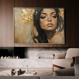 Portrait 153 Canvas Art 18" x 24" / 45 x 60 cm / Black