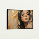 Portrait 153 Canvas Art 18" x 24" / 45 x 60 cm / Black