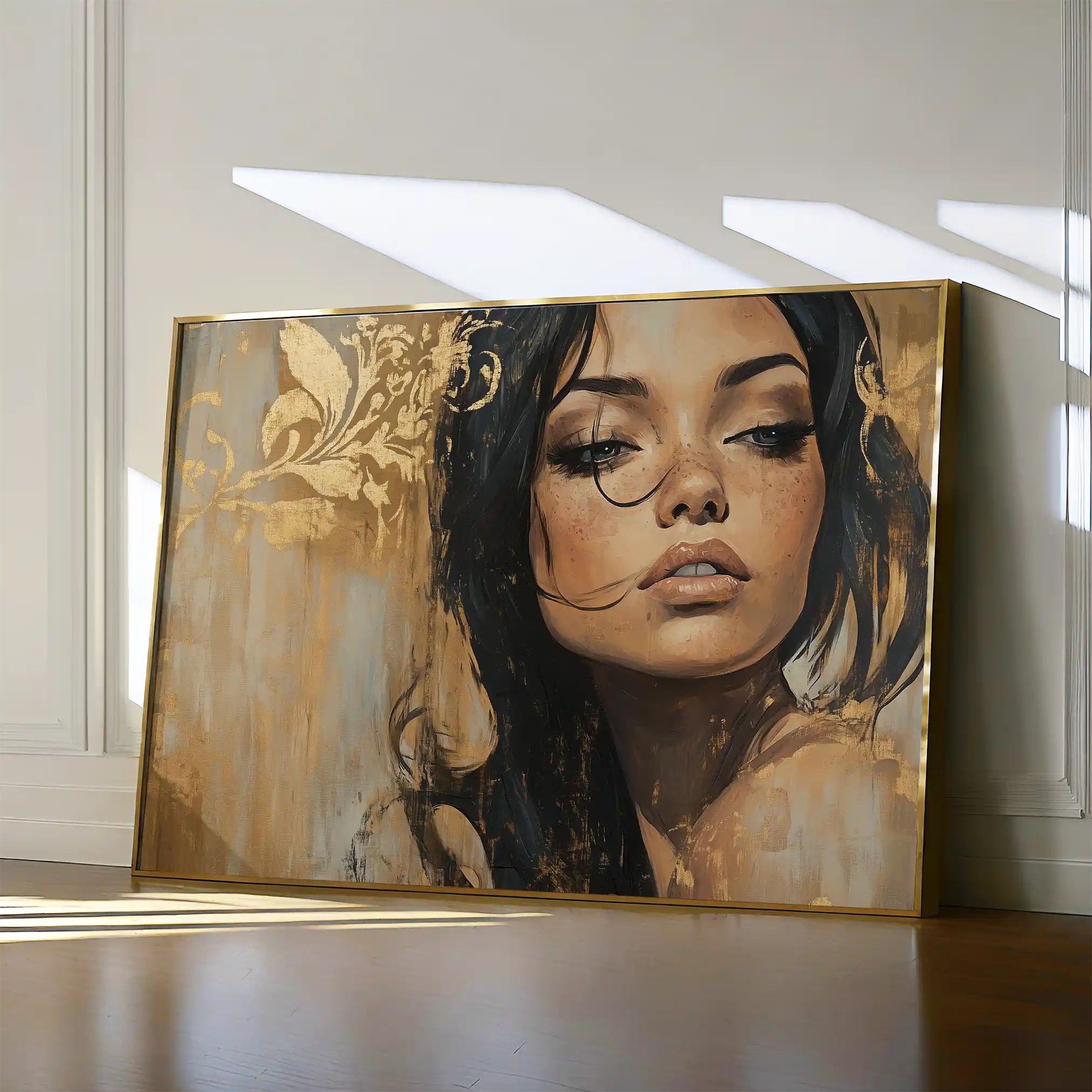 Portrait 153 Canvas Art 60 x 40 cm / Black