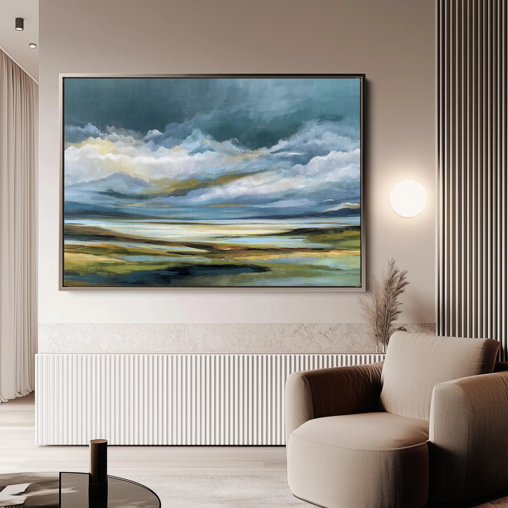 Abstract 1533 Canvas Art 18" x 24" / 45 x 60 cm / Black
