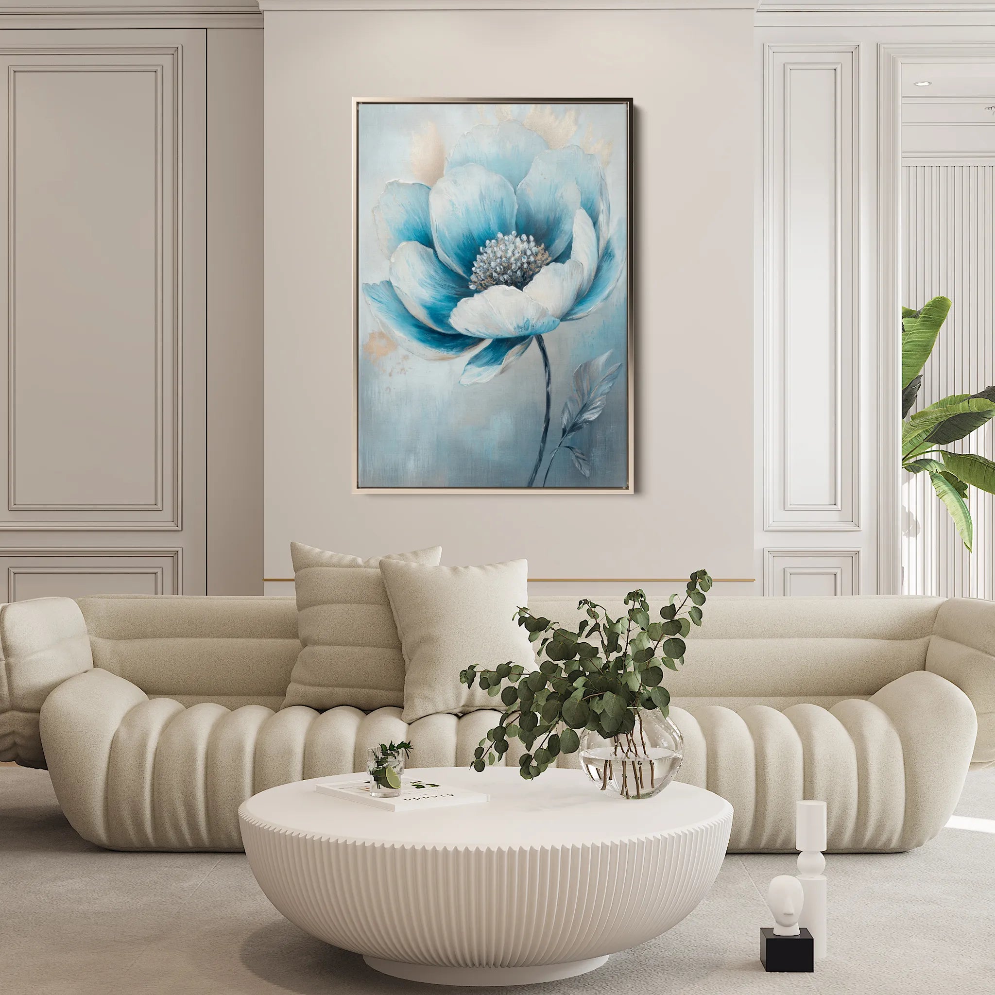 Floral 1533 Canvas Art 18" x 24" / 45 x 60 cm / Black
