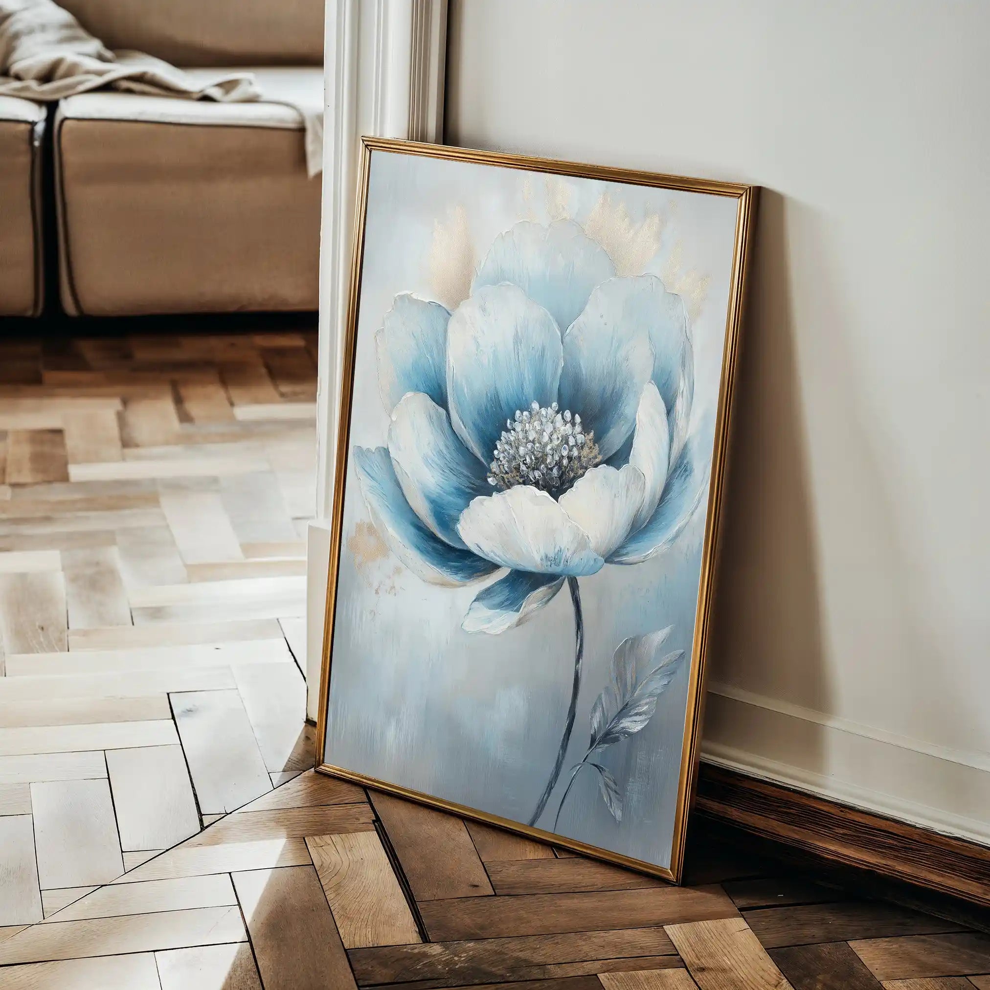 Floral 1533 Canvas Art 60 x 40 cm / Black