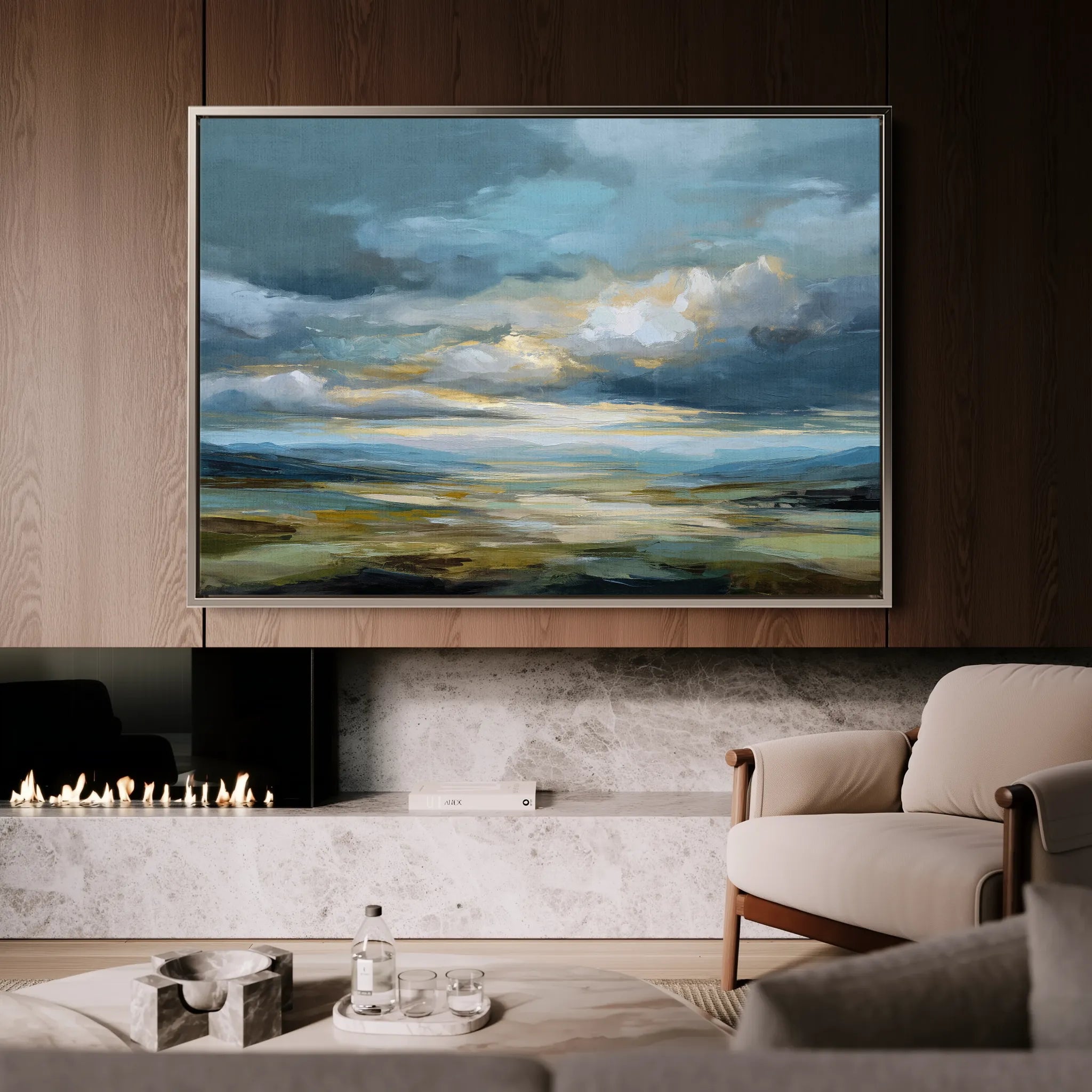 Abstract 1534 Canvas Art 18" x 24" / 45 x 60 cm / Black