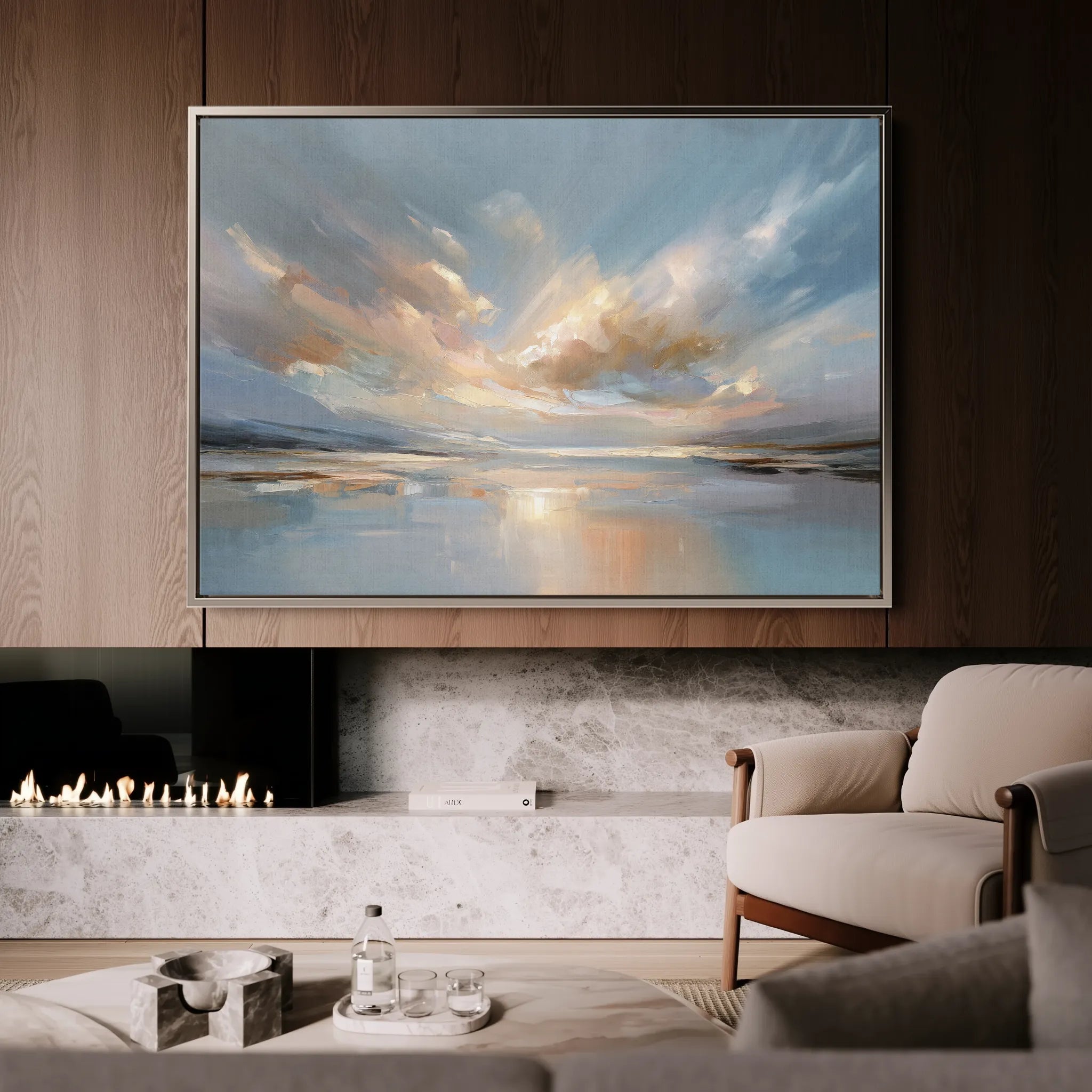 Abstract 1535 Canvas Art 18" x 24" / 45 x 60 cm / Black