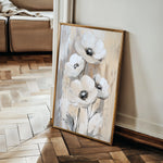Floral 1536 Canvas Art 18" x 24" / 45 x 60 cm / Black