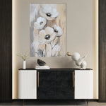 Floral 1536 Canvas Art 18" x 24" / 45 x 60 cm / Black