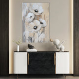 Floral 1536 Canvas Art 18" x 24" / 45 x 60 cm / Black