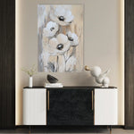 Floral 1536 Canvas Art 60 x 40 cm / Black