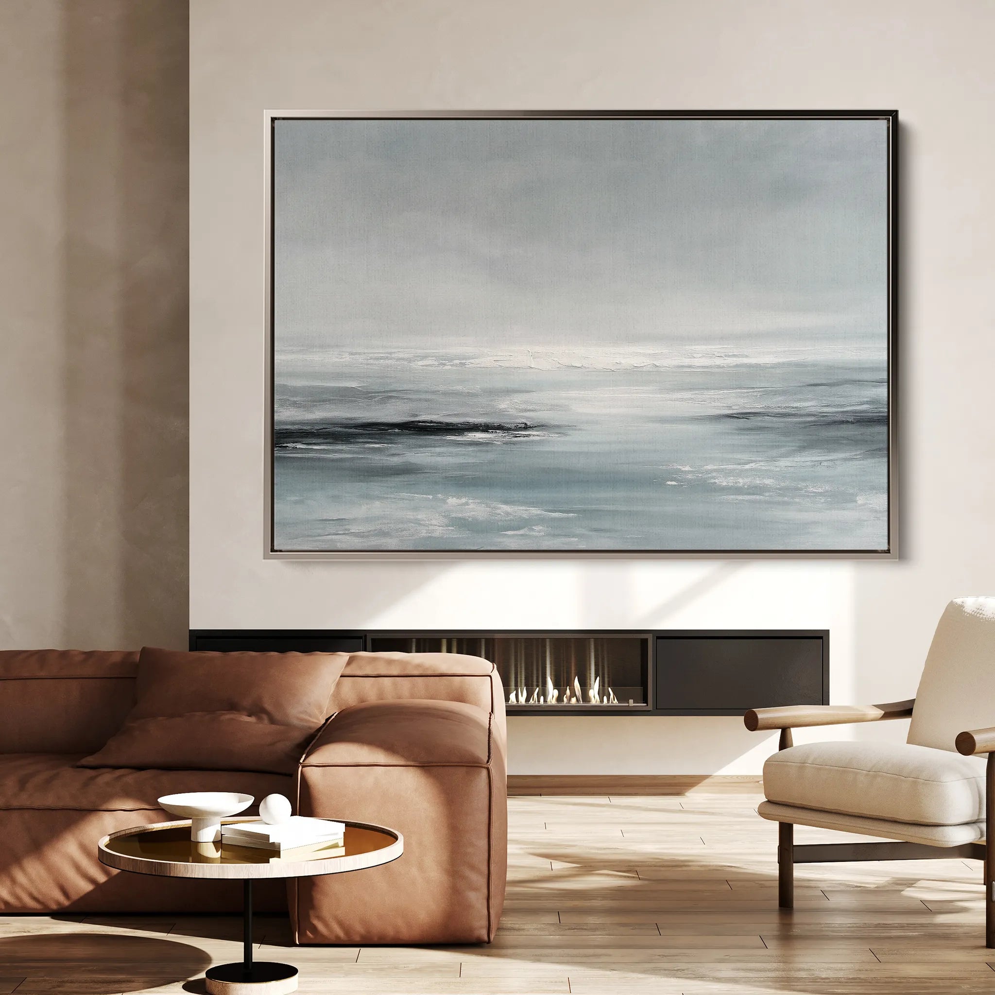 Abstract 1538 Canvas Art 18" x 24" / 45 x 60 cm / Black