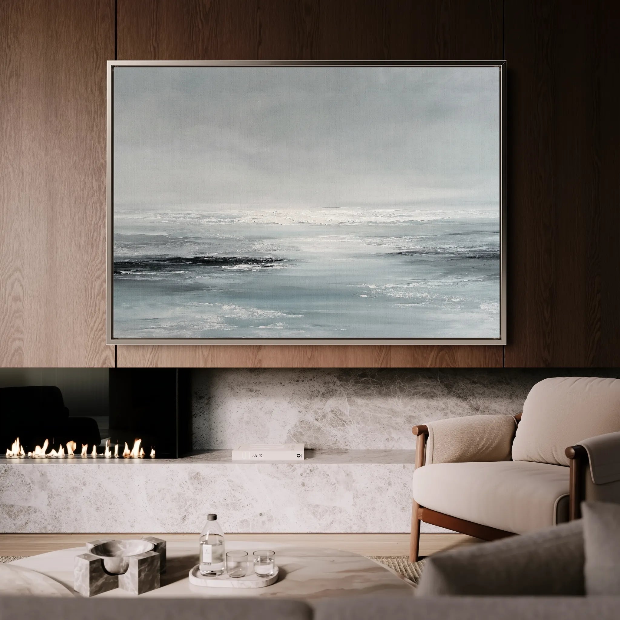 Abstract 1538 Canvas Art 18" x 24" / 45 x 60 cm / Black