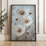 Floral 1538 Canvas Art 18" x 24" / 45 x 60 cm / Black