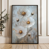 Floral 1538 Canvas Art 18" x 24" / 45 x 60 cm / Black