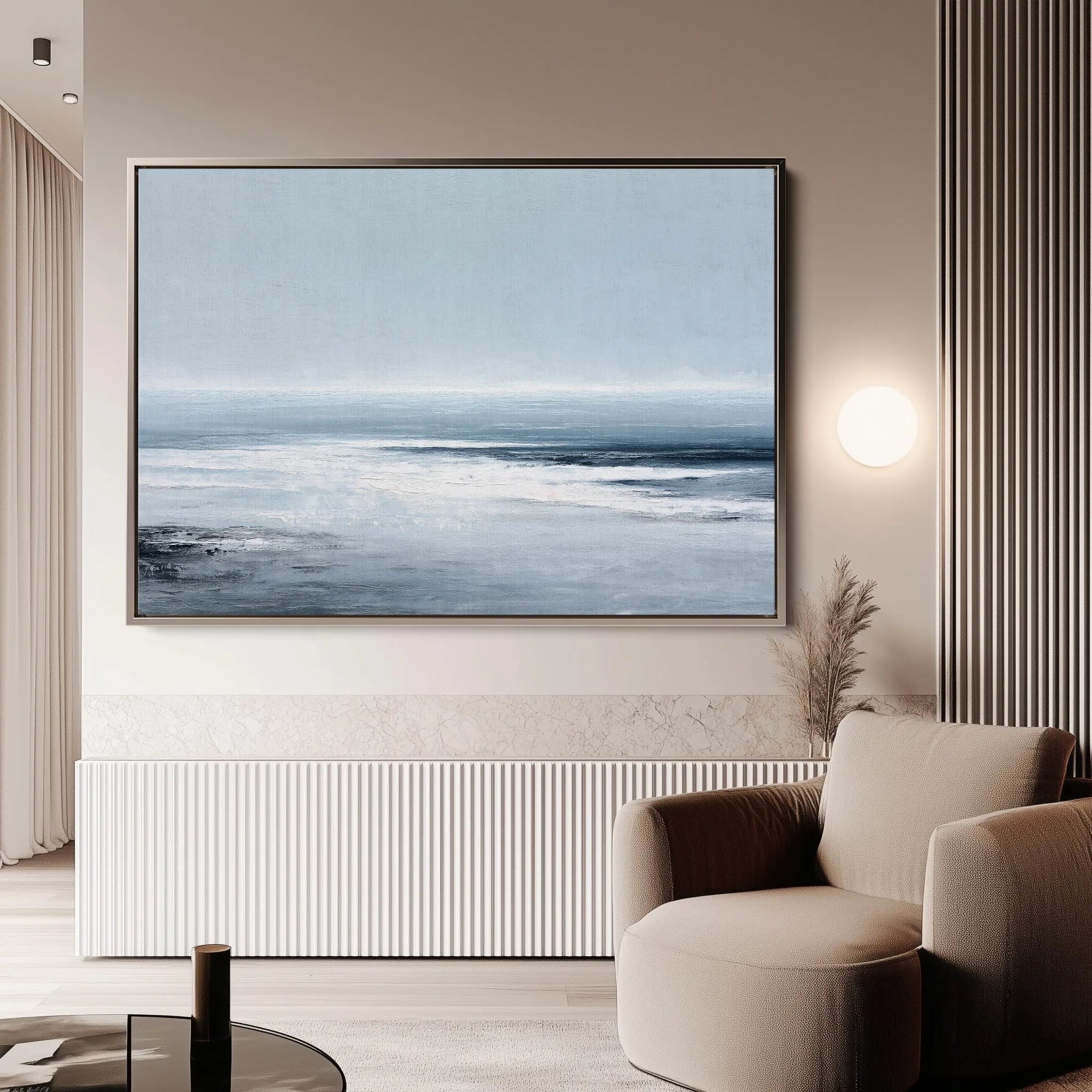 Abstract 1539 Canvas Art 18" x 24" / 45 x 60 cm / Black