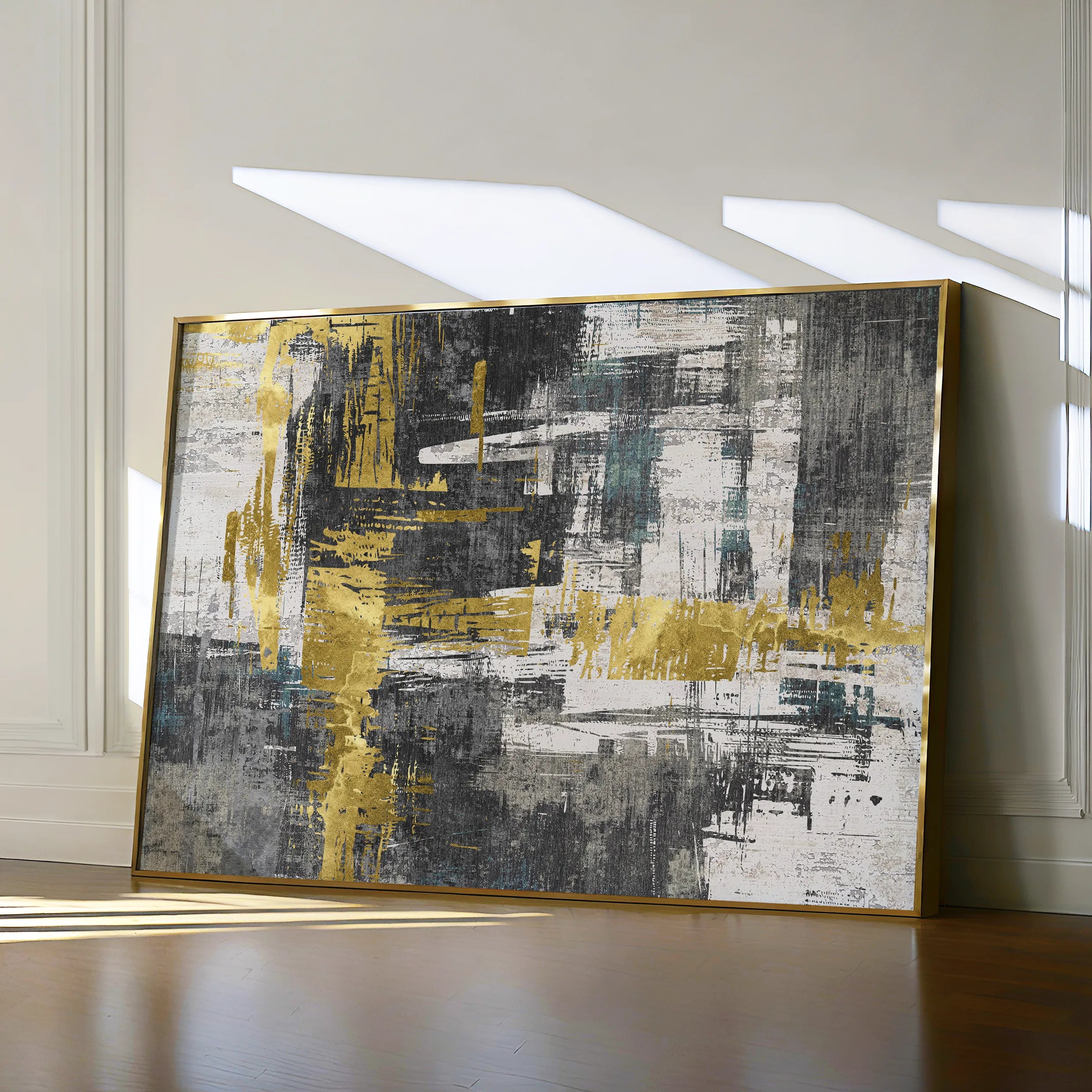 Abstract 154 Canvas Art 18" x 24" / 45 x 60 cm / Black
