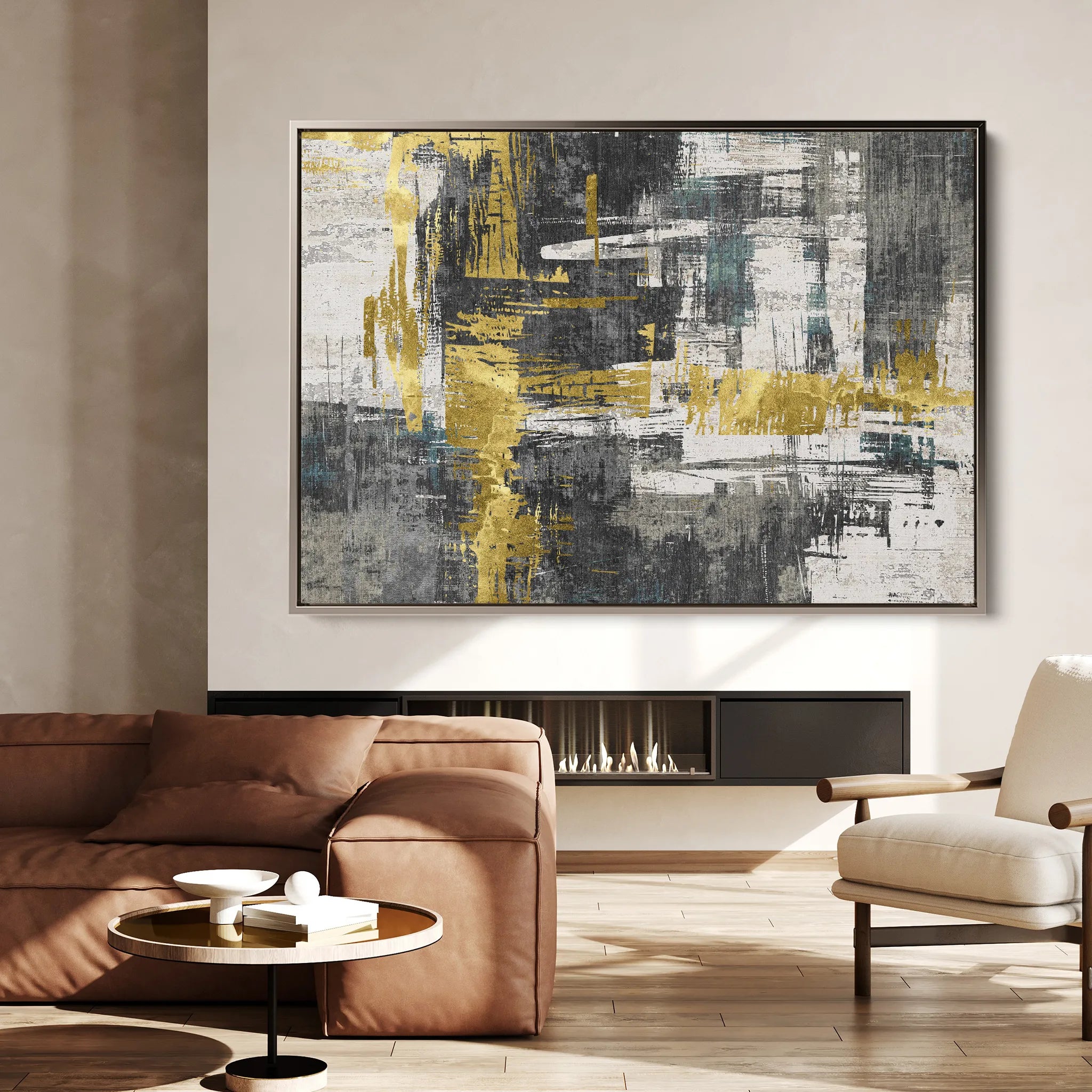 Abstract 154 Canvas Art 18" x 24" / 45 x 60 cm / Black
