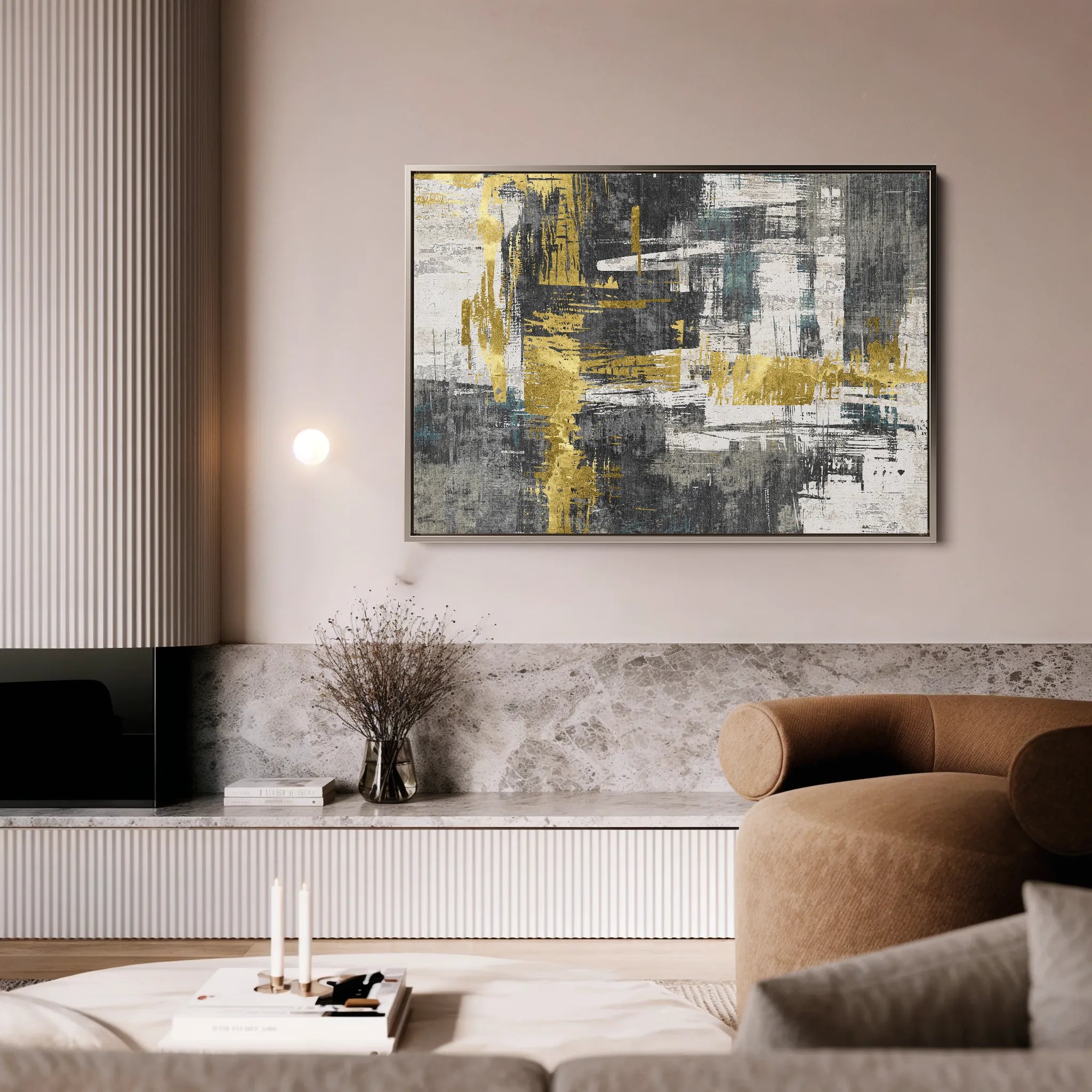 Abstract 154 Canvas Art 18" x 24" / 45 x 60 cm / Black
