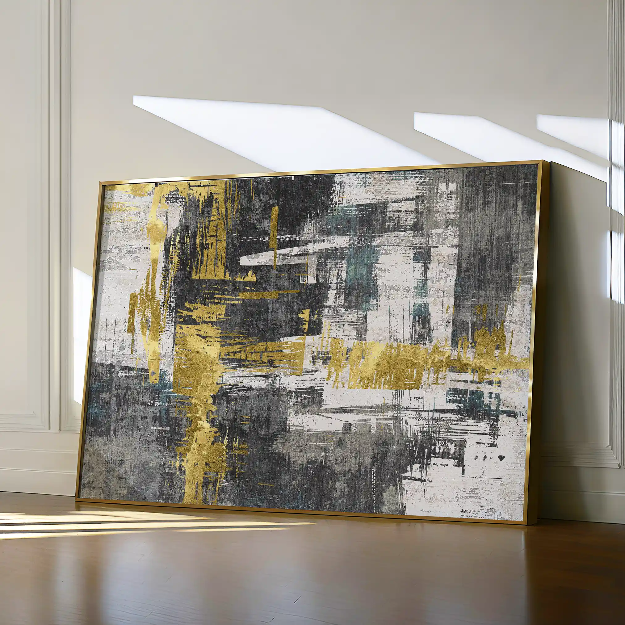 Abstract 154 Canvas Art 60 x 40 cm / Black