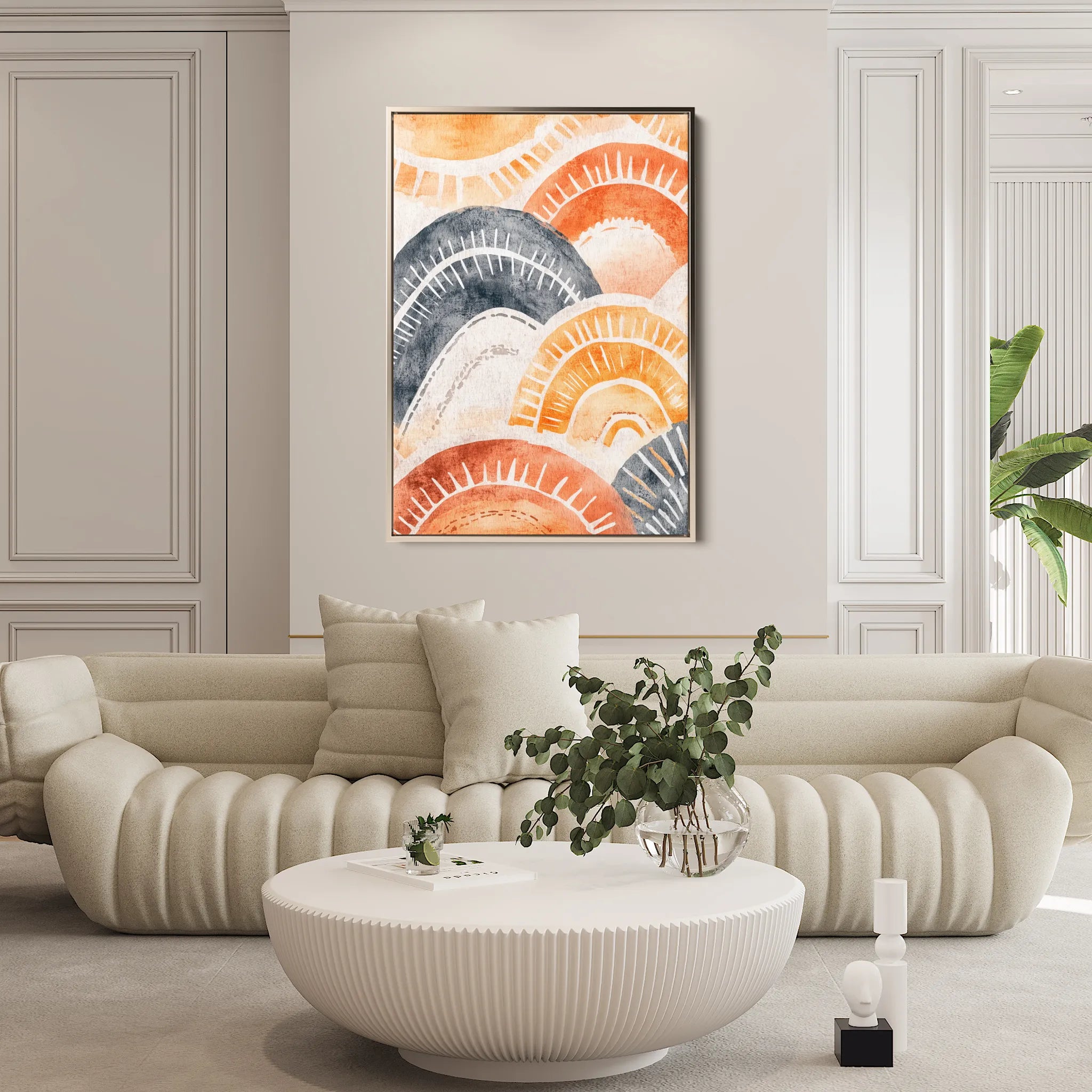 Boho 154 Canvas Art 18" x 24" / 45 x 60 cm / Black