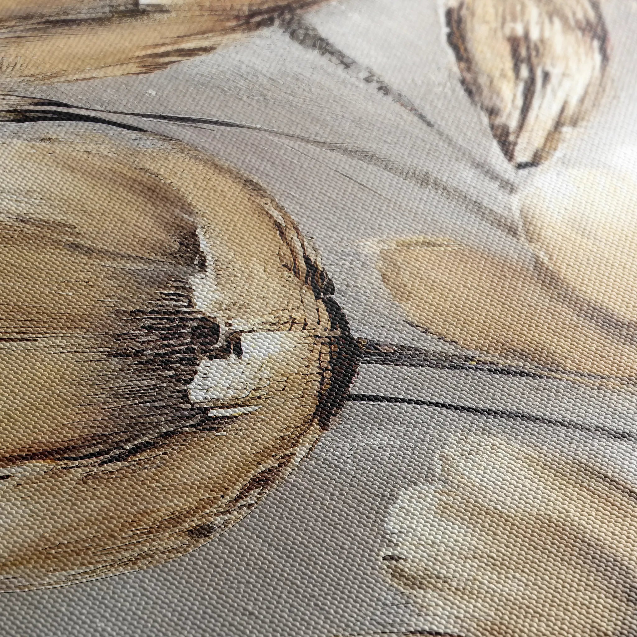 Floral 154 Canvas Art 18" x 24" / 45 x 60 cm / Black