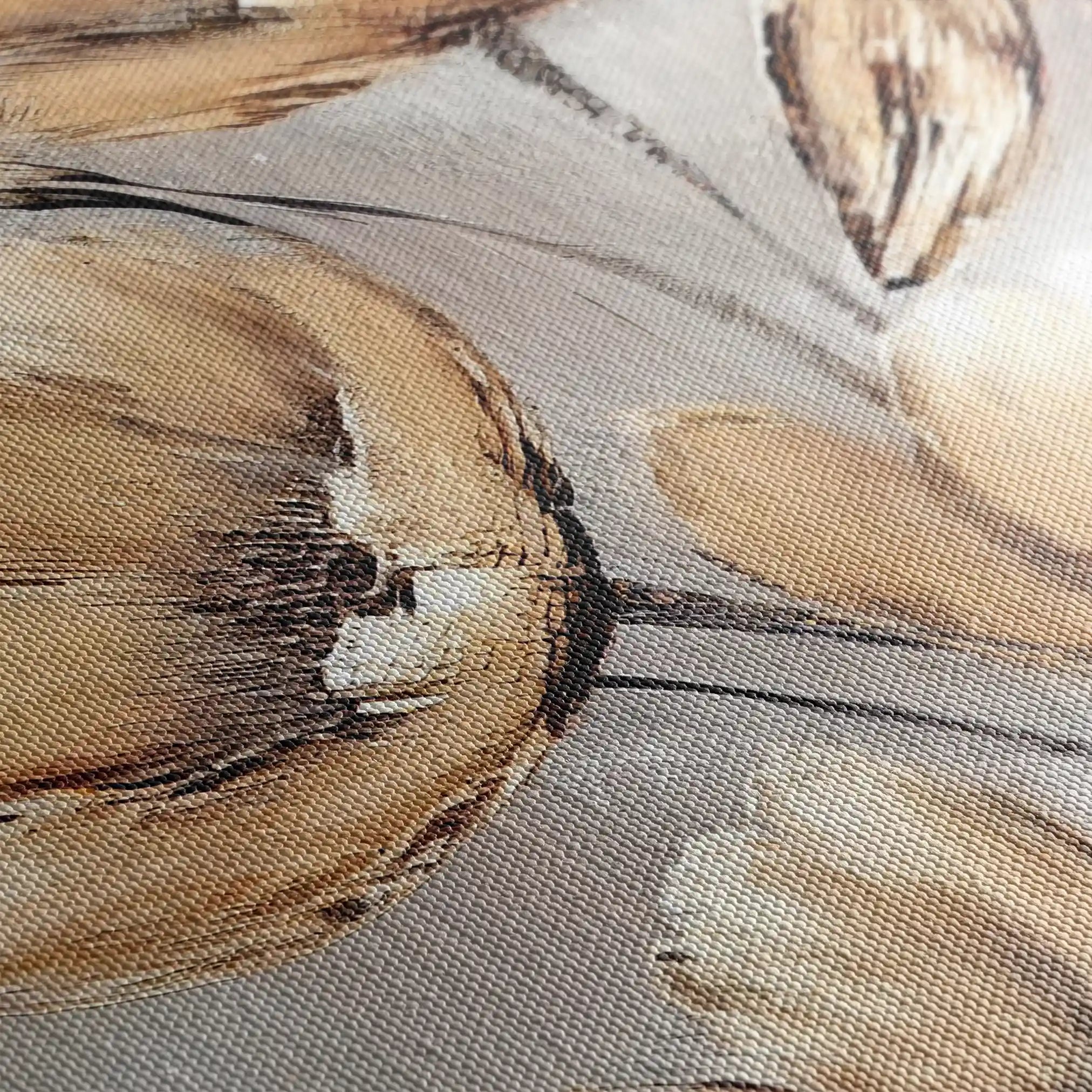 Floral 154 Canvas Art 60 x 40 cm / Black