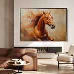 Horses 154 Canvas Art 18" x 24" / 45 x 60 cm / Black