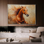 Horses 154 Canvas Art 18" x 24" / 45 x 60 cm / Black