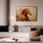 Horses 154 Canvas Art 18" x 24" / 45 x 60 cm / Black