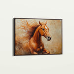 Horses 154 Canvas Art 18" x 24" / 45 x 60 cm / Black