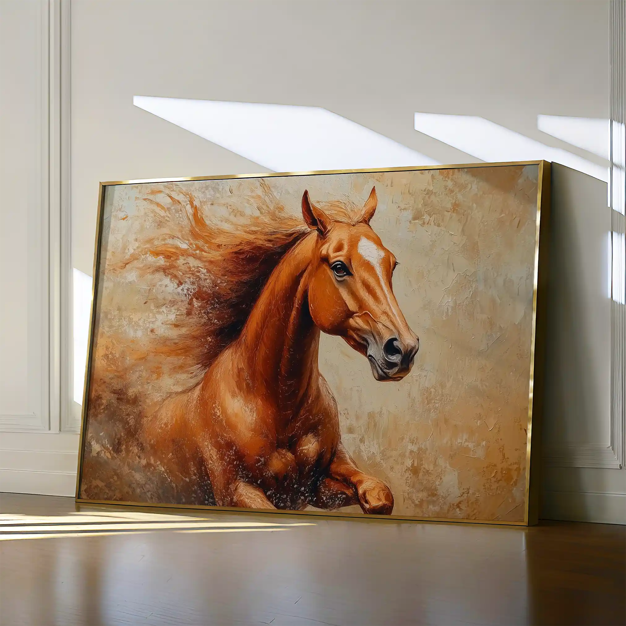 Horses 154 Canvas Art 60 x 40 cm / Black