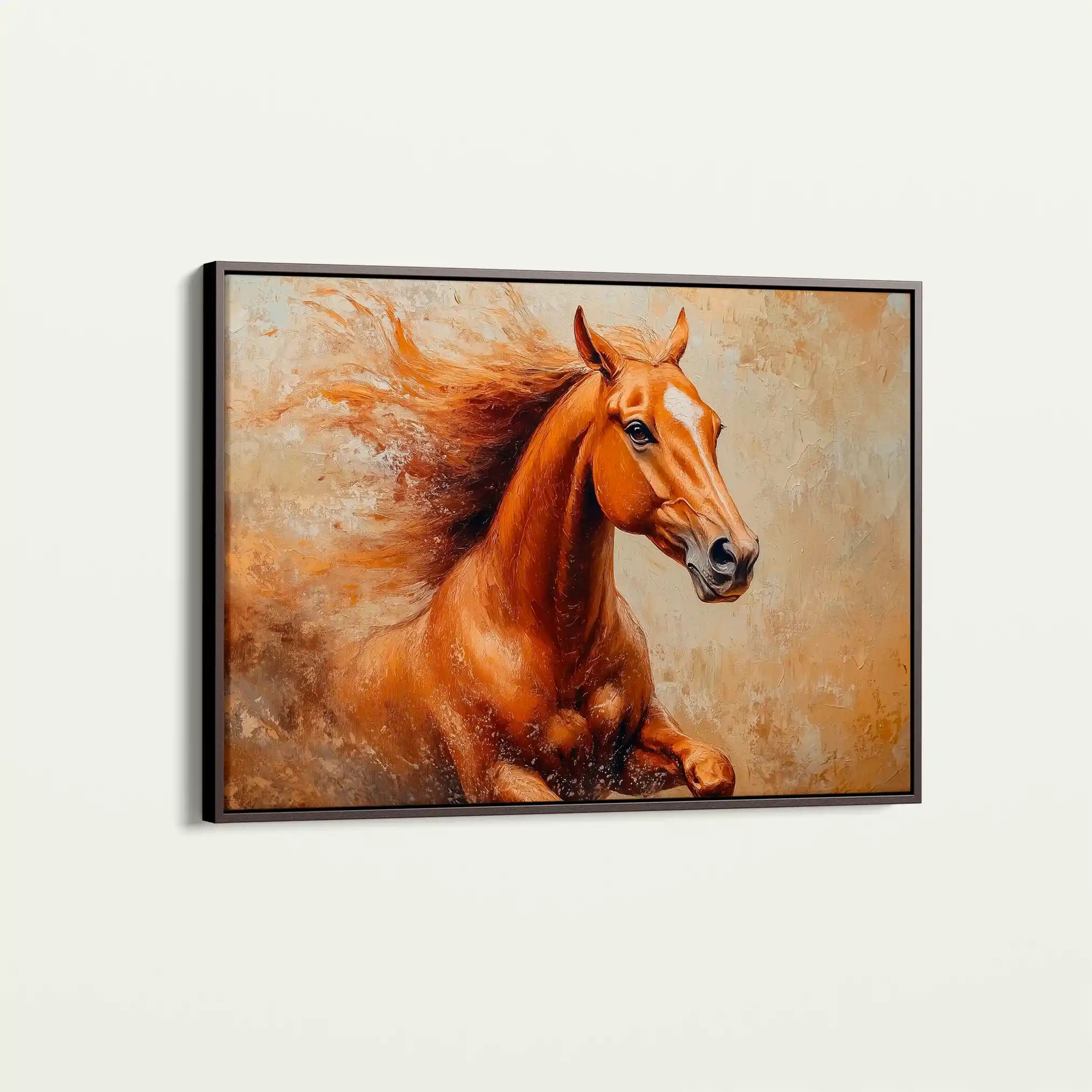 Horses 154 Canvas Art 60 x 40 cm / Black