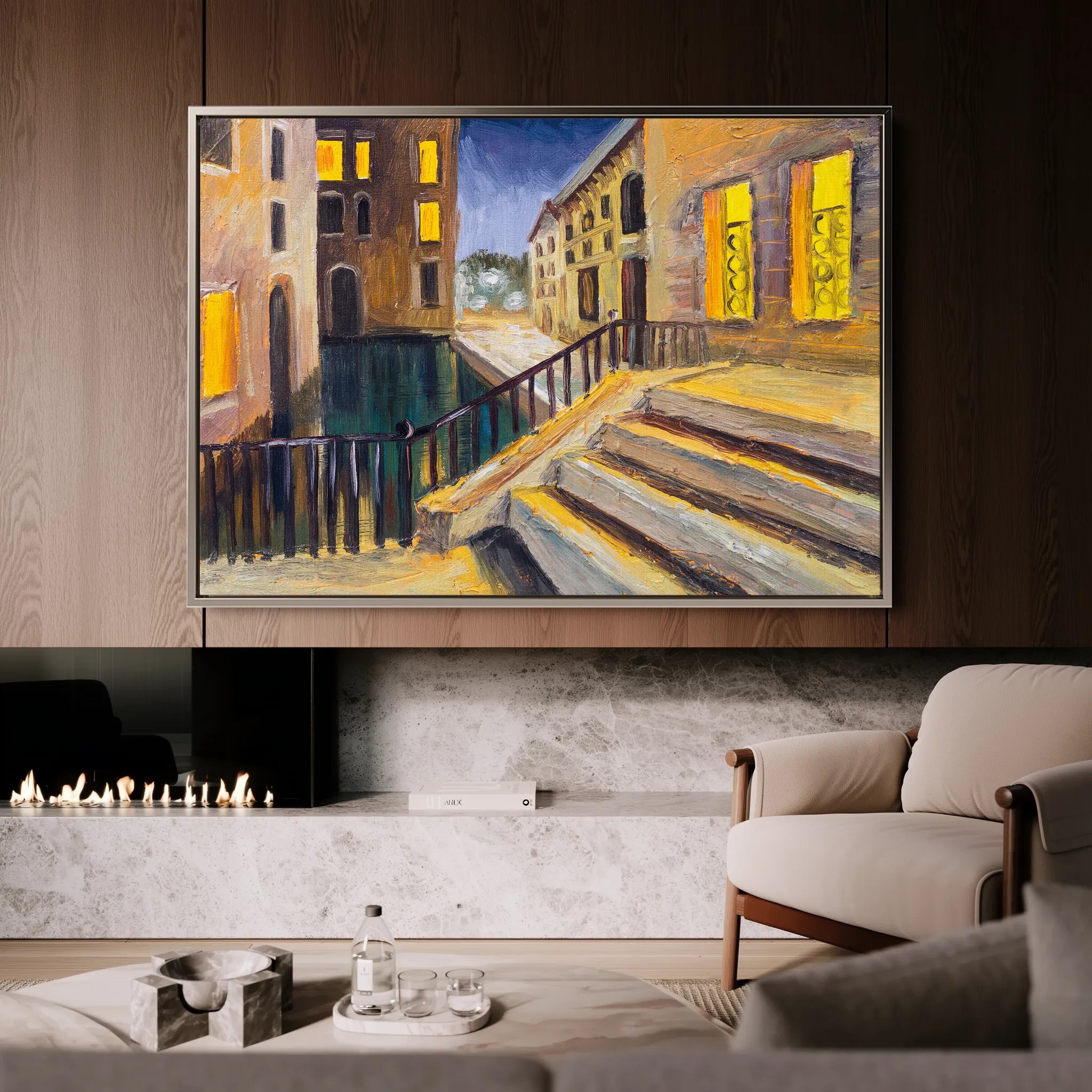 Landscape 154 Canvas Art 18" x 24" / 45 x 60 cm / Black