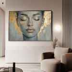 Portrait 154 Canvas Art 18" x 24" / 45 x 60 cm / Black