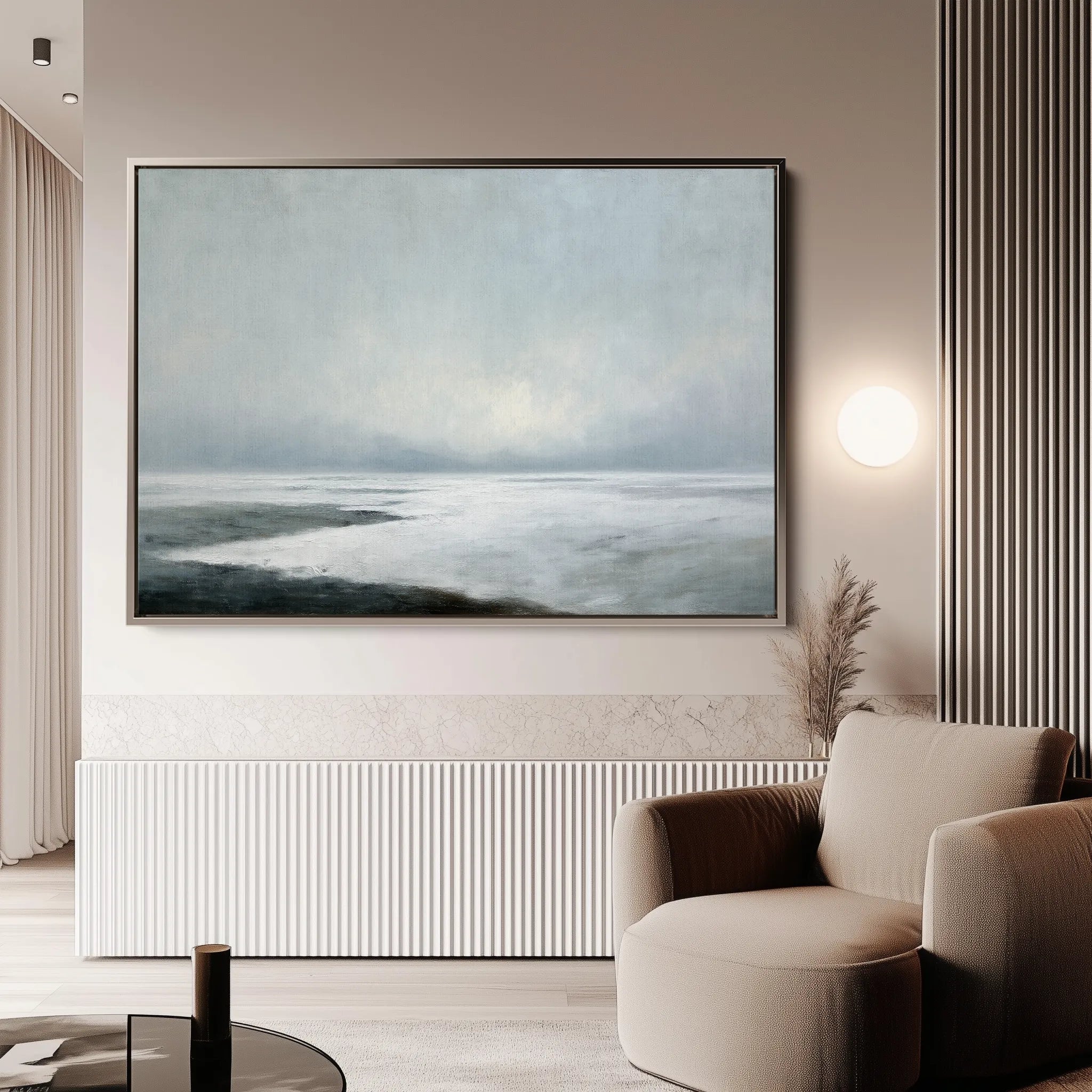 Abstract 1540 Canvas Art 18" x 24" / 45 x 60 cm / Black