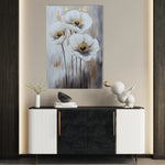 Floral 1541 Canvas Art 18" x 24" / 45 x 60 cm / Black
