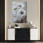 Floral 1541 Canvas Art 60 x 40 cm / Black