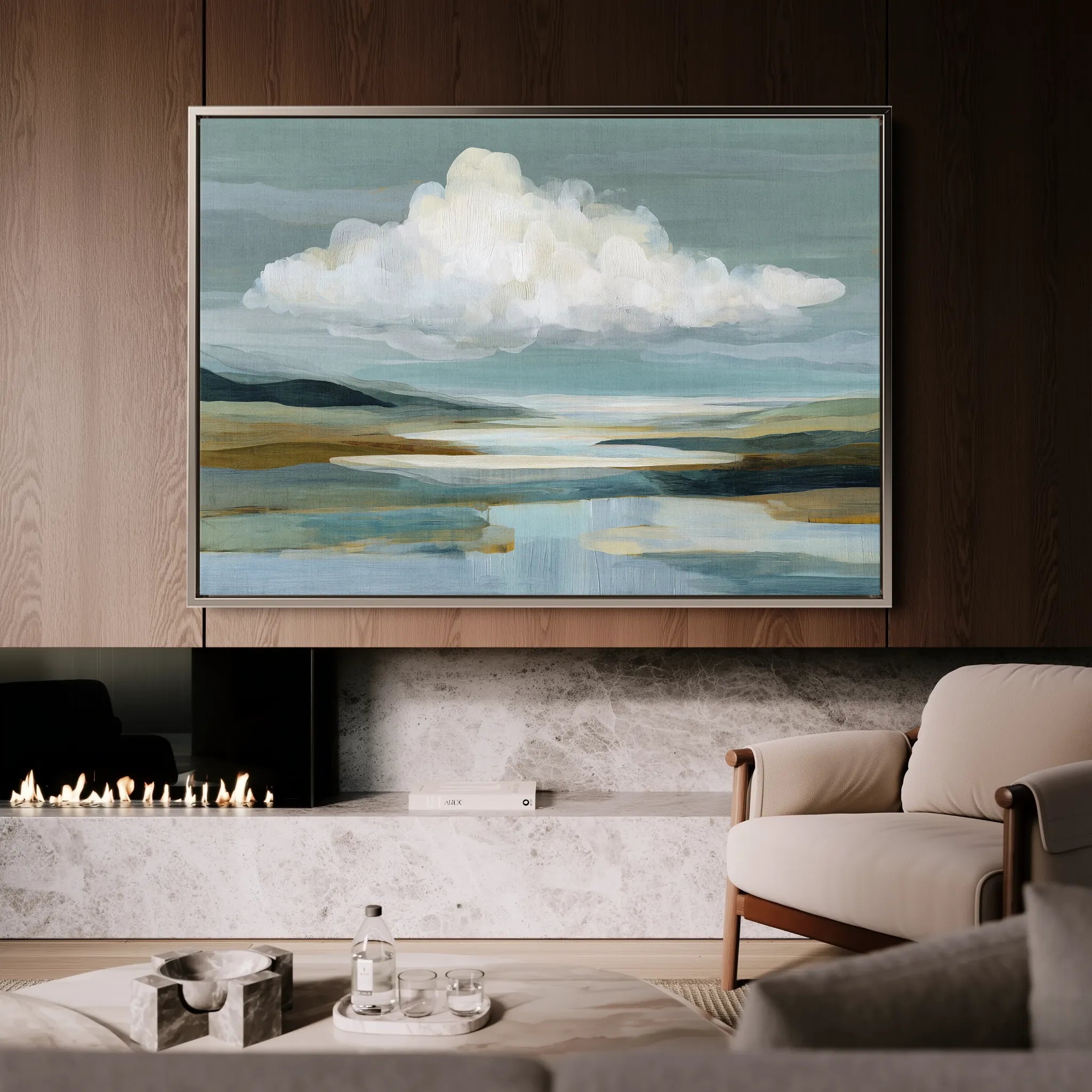 Abstract 1542 Canvas Art 18" x 24" / 45 x 60 cm / Black
