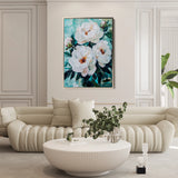 Floral 1542 Canvas Art 18" x 24" / 45 x 60 cm / Black