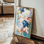 Floral 1543 Canvas Art 18" x 24" / 45 x 60 cm / Black