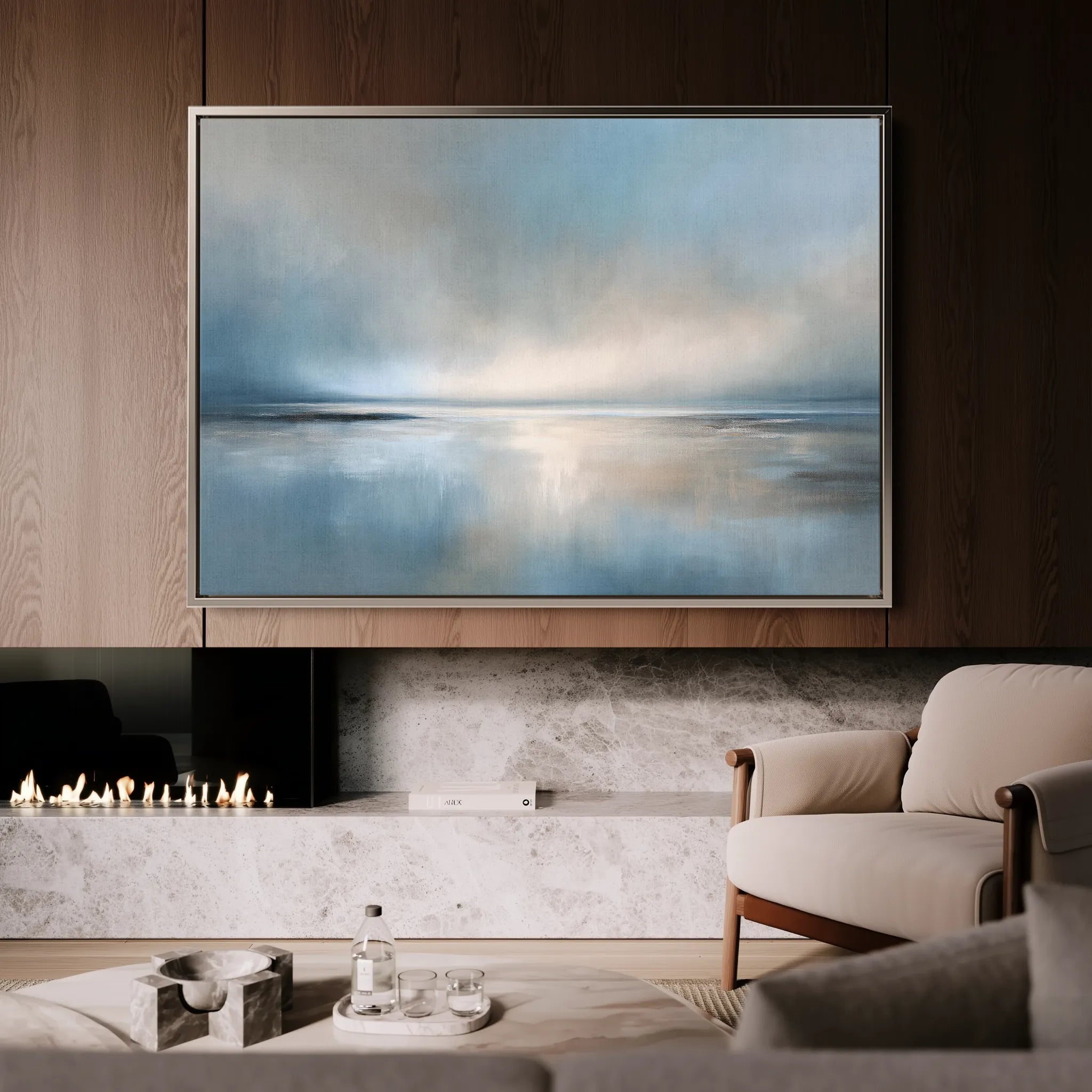 Abstract 1545 Canvas Art 18" x 24" / 45 x 60 cm / Black