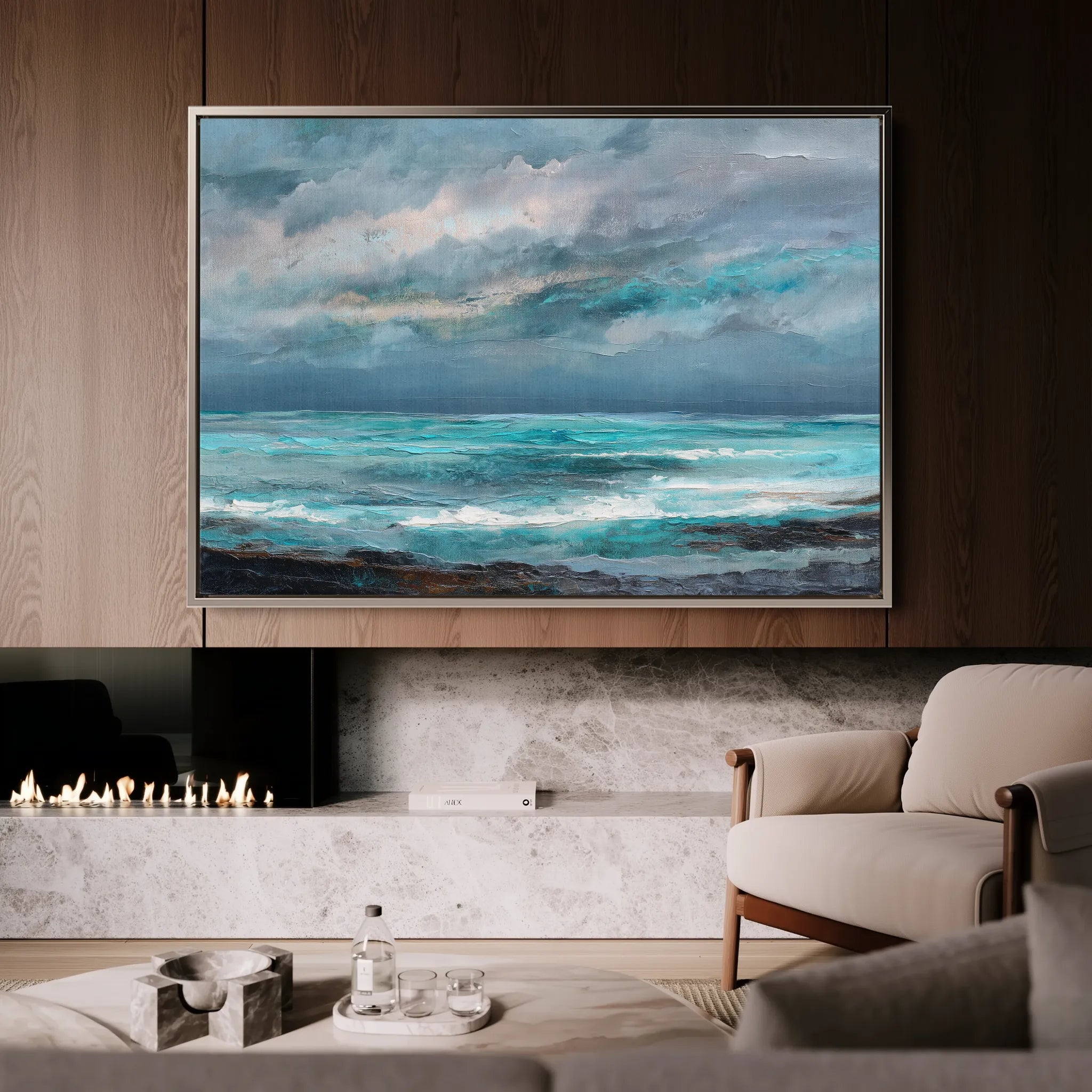 Abstract 1548 Canvas Art 18" x 24" / 45 x 60 cm / Black